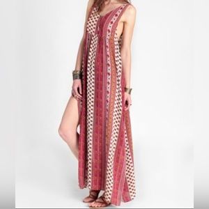 MinkPink One Size Chic Festival Tunic Boho Petite Floral Print Side Slits Kaftan